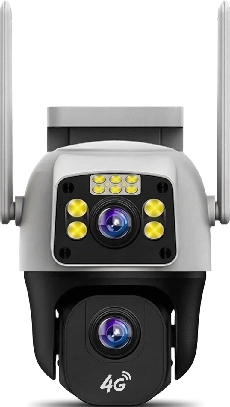 Caméra de surveillance extérieure 2MP + 2MP – Double objectif 4G V380