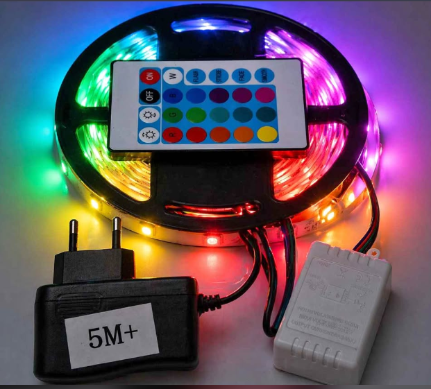 Ruban LED 5M RGB avec télécommande