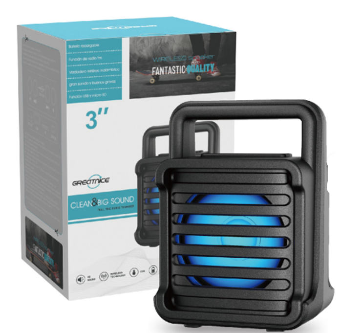 Enceinte Bluetooth sans fil 3 pouces