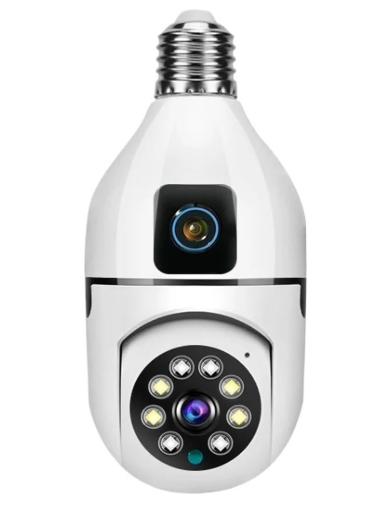 Caméra de surveillance Wi-Fi ampoule avec double objectif